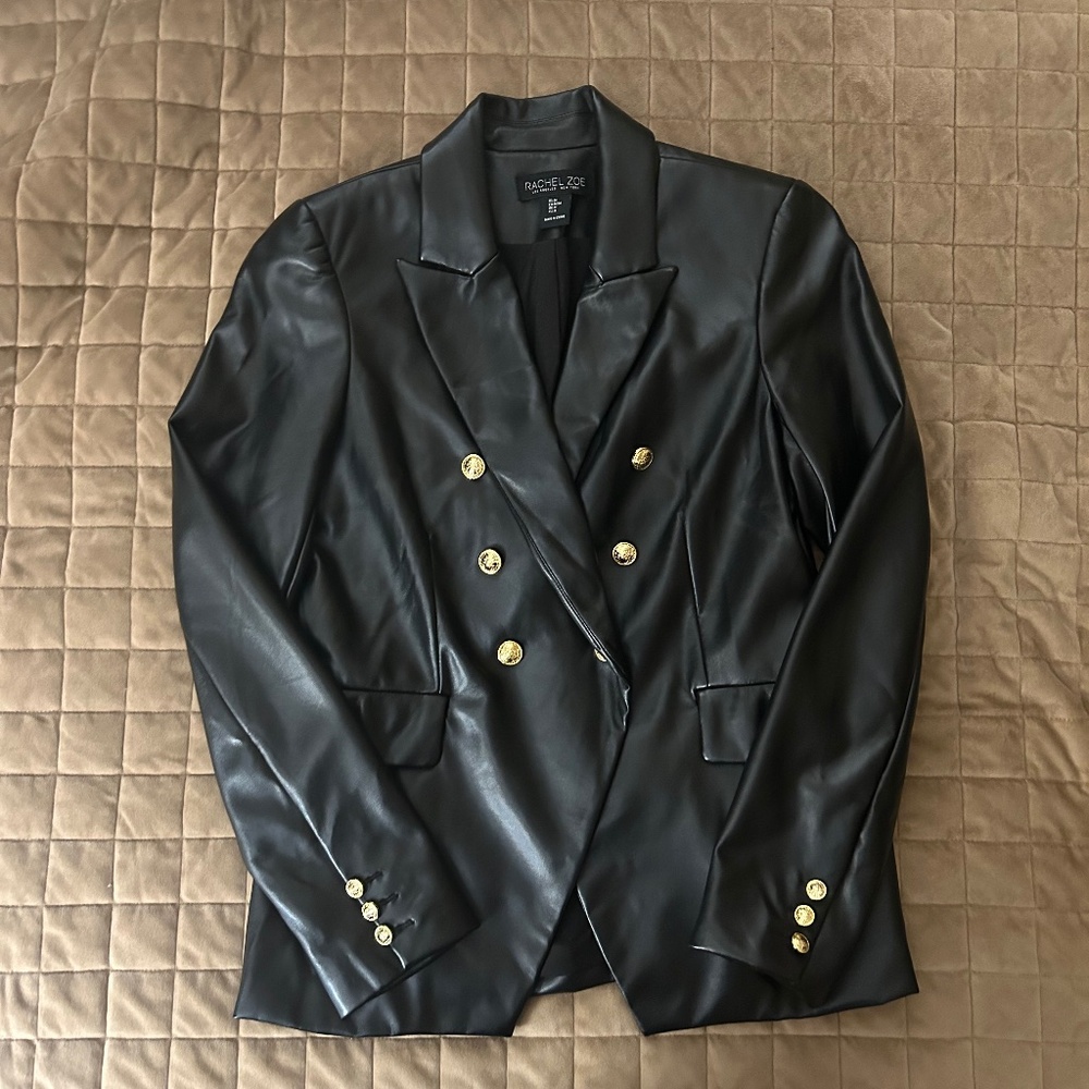 Rachel Zoe Faux Leather Blazer
